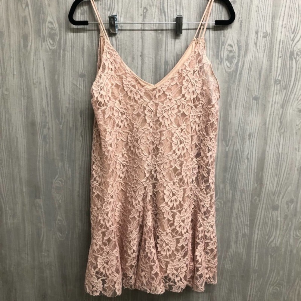 Zara b&w collection Baby Doll Lace Dress raw hem